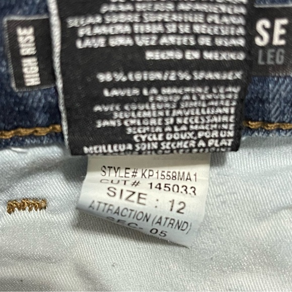 Kut From the Kloth Reese High Rise Fab AB Ankle Straight Raw Hew Jeans Size 12 - Picture 5 of 11